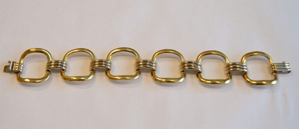BRACCIALE IN ORO GIALLO E ORO BIANCO