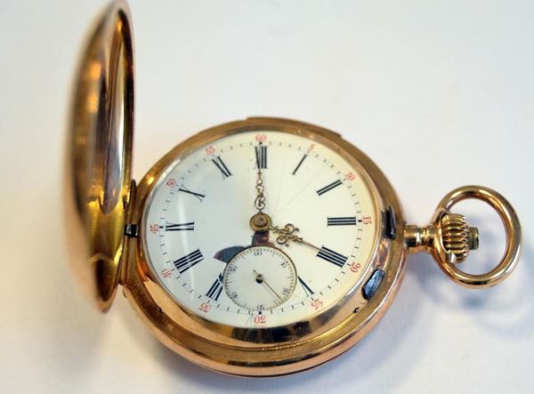 OROLOGIO DA TASCA, INIZI SEC. XX , SAVONNETTE CON RIPETIZIONE