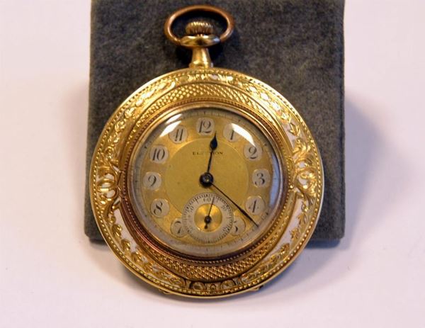 OROLOGIO DA TASCA, INIZI SEC. XX, IN ORO GIALLO