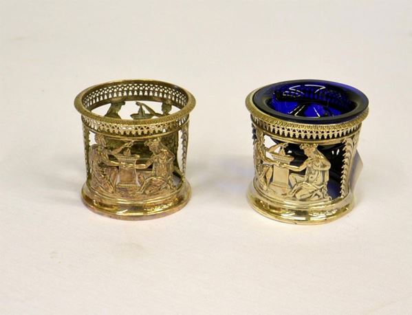 COPPIA DI SALIERE, PARIGI, INIZI SEC. XIX  - Asta DECORAZIONE D'INTERNI - Poggio Bracciolini Casa d'Aste