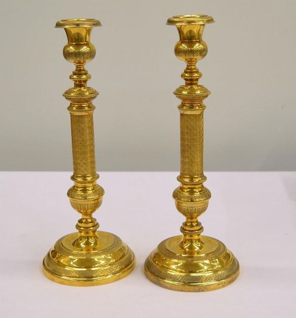 COPPIA DI CANDELIERI , SEC. XX , ARGENTIERE BRANDIMARTE&nbsp;&nbsp;&nbsp;&nbsp;&nbsp;&nbsp;&nbsp;&nbsp;&nbsp;&nbsp;&nbsp;&nbsp;&nbsp;&nbsp;&nbsp;&nbsp;&nbsp;&nbsp;&nbsp;  - Asta DECORAZIONE D'INTERNI - Poggio Bracciolini Casa d'Aste