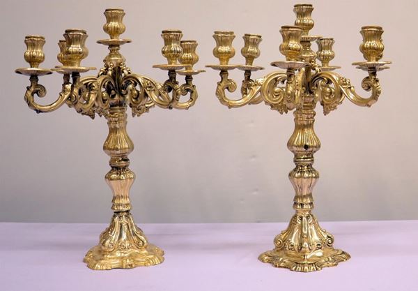 COPPIA DI CANDELABRI , SEC XX