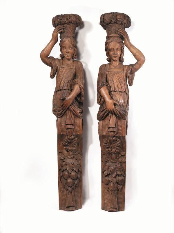 COPPIA DI CARIATIDI, ITALIA CENTRALE, SECOLO XVIII&nbsp;&nbsp;&nbsp;&nbsp;&nbsp;&nbsp;&nbsp;&nbsp;&nbsp;&nbsp;&nbsp;&nbsp;&nbsp;&nbsp;&nbsp;&nbsp;&nbsp;&nbsp;&nbsp;&nbsp;&nbsp;&nbsp;&nbsp;&nbsp;  - Asta DECORAZIONE D'INTERNI - Poggio Bracciolini Casa d'Aste