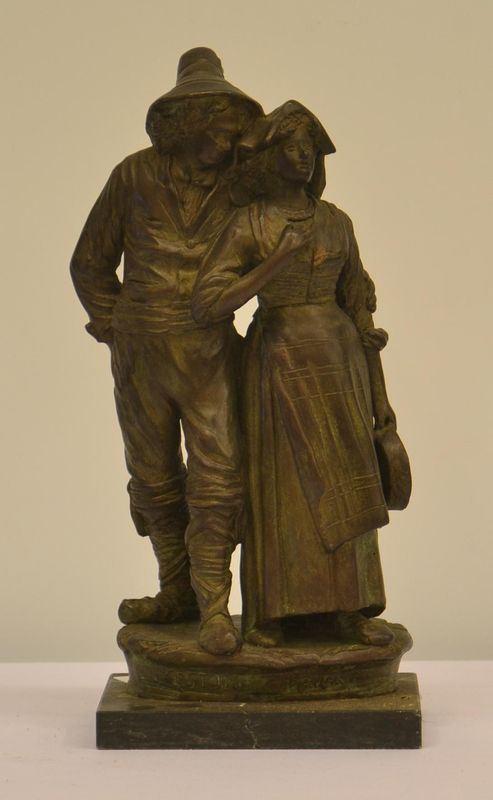 Scultura, fine sec. XIX, in bronzo,