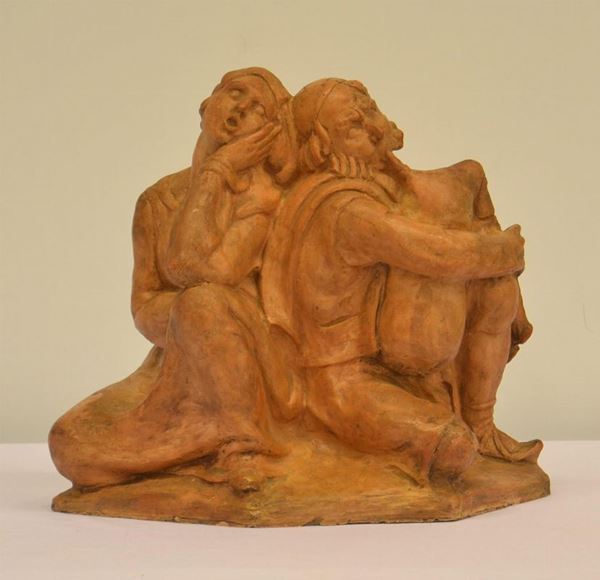 Scultura, sec. XX, in terracotta,