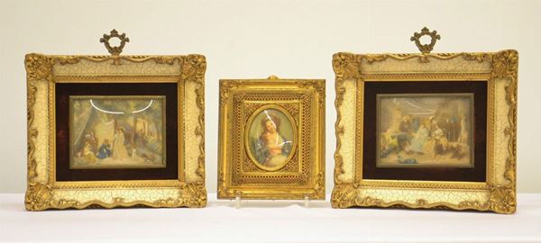 Scuola francese, sec. XIX  - Asta DECORAZIONE D'INTERNI - Poggio Bracciolini Casa d'Aste