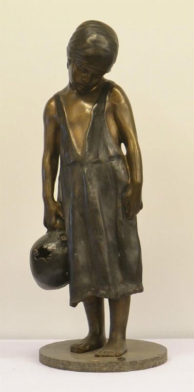 Scultura, sec. XX, in bronzo, raffigurante