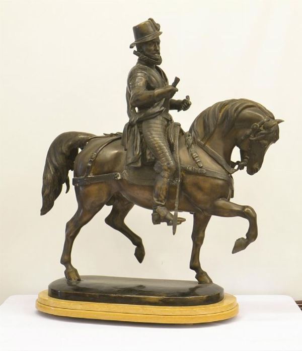 Scultura, sec. XX, in bronzo, raffigurante