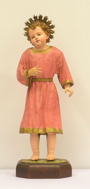 Scultura, sec. XIX, in cartapesta policroma,