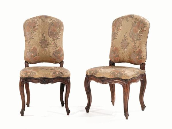 COPPIA DI SEDIE, META' SEC. XVIII  - Asta DECORAZIONE D'INTERNI - Poggio Bracciolini Casa d'Aste