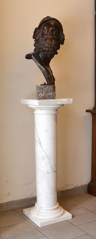Scultura, inizi sec. XX, in bronzo, raffigurante senatore