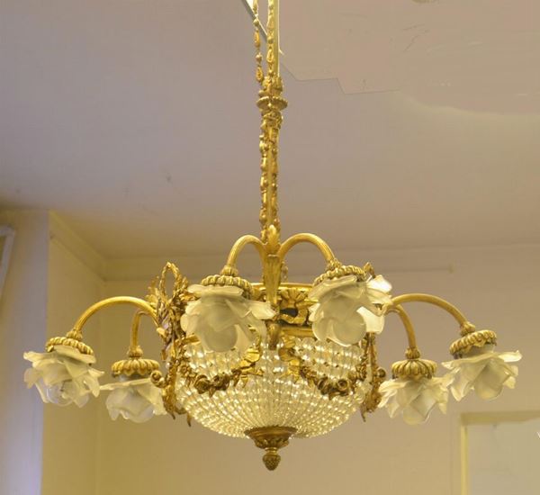 Lampadario, Liberty, inizi sec. XX,