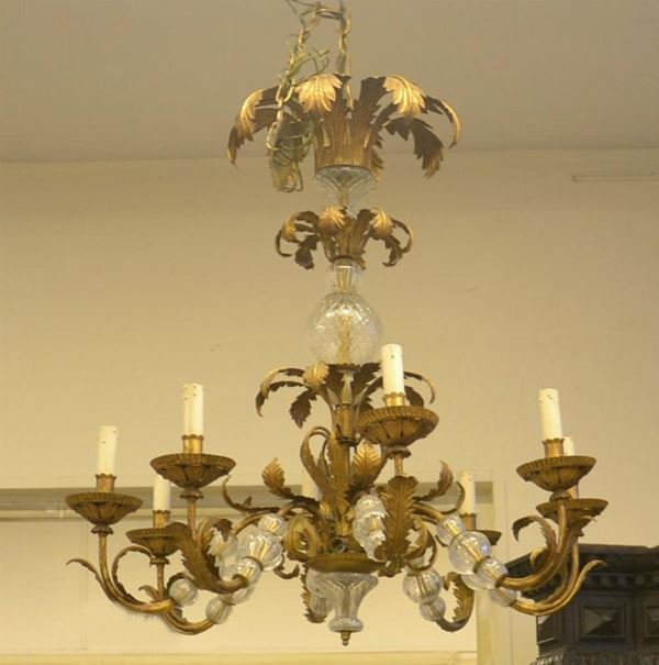 Lumiera, inizi sec. XX, in metallo dorato e