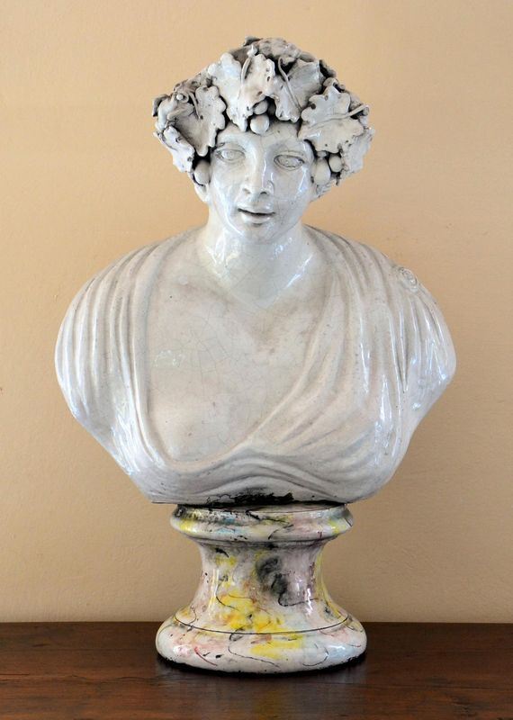 Scultura, sec. XX, in terracotta smaltata,
