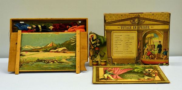 Teatrino con burattini e videorama, inizi sec. XX,  - Asta GIOIELLI, ARREDI, DIPINTI E OGGETTI D'ARTE - Poggio Bracciolini Casa d'Aste