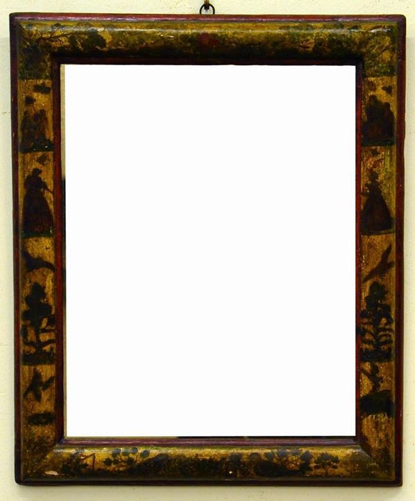 Cornice, Venezia, sec. XVIII, in legno laccato e decorato