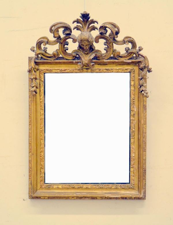 Cornice, Luigi XIV, inizi sec. XVIII, in legno dorato