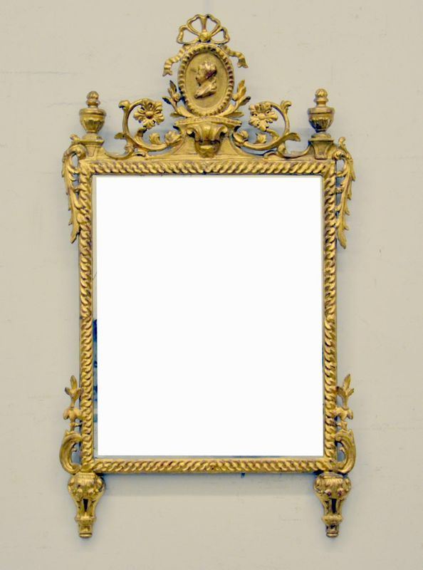 Specchiera, Luigi XVI, fine sec. XVIII, in legno dorato