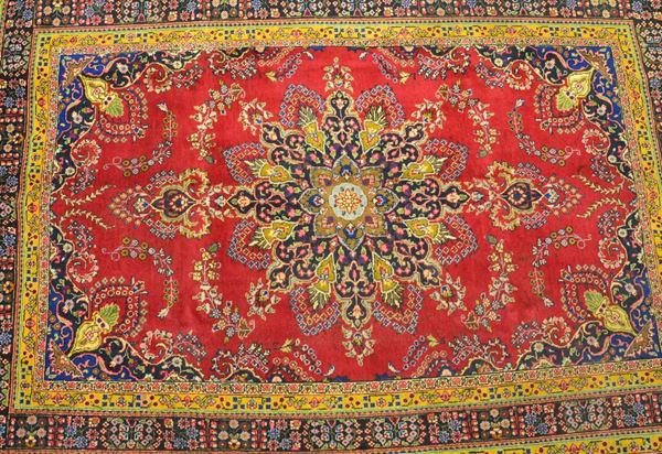 Tappeto persiano Mashad, di vecchia manifattura,  - Asta GIOIELLI, ARREDI, DIPINTI E OGGETTI D'ARTE - Poggio Bracciolini Casa d'Aste