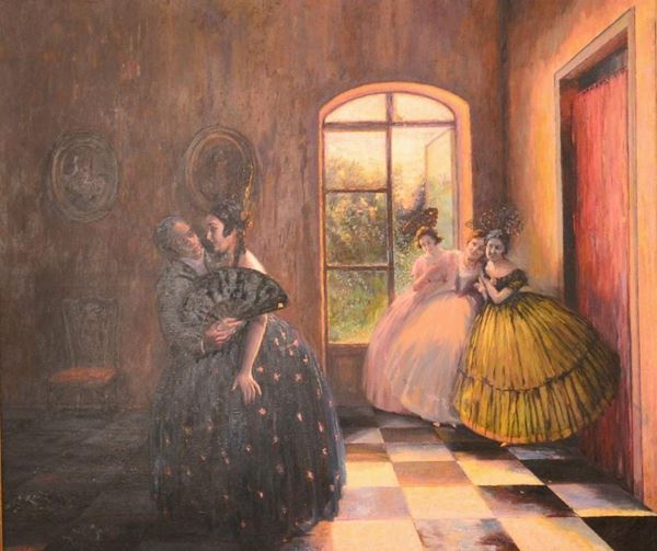 Scuola italiana, sec. XX  - Asta GIOIELLI, ARREDI, DIPINTI E OGGETTI D'ARTE - Poggio Bracciolini Casa d'Aste