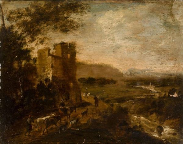 Scuola del sec. XIX  - Asta GIOIELLI, ARREDI, DIPINTI E OGGETTI D'ARTE - Poggio Bracciolini Casa d'Aste