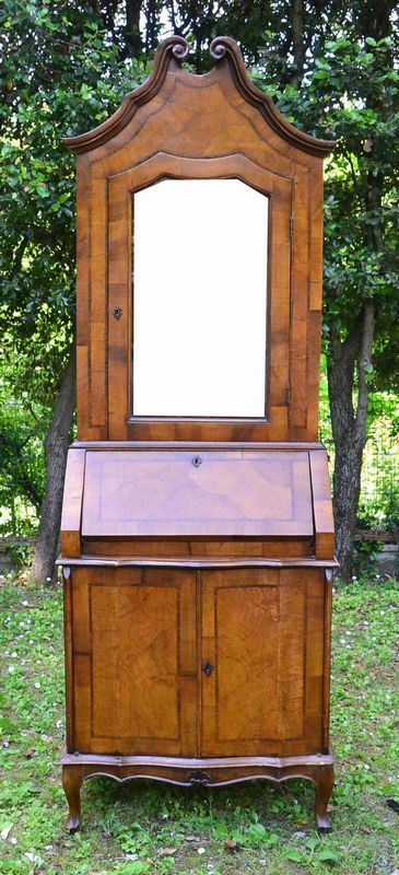 Trumeau, in stile 700, in radica, quattro sportelli  - Asta GIOIELLI, ARREDI, DIPINTI E OGGETTI D'ARTE - Poggio Bracciolini Casa d'Aste