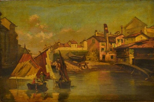Scuola italiana, sec. XIX  - Asta GIOIELLI, ARREDI, DIPINTI E OGGETTI D'ARTE - Poggio Bracciolini Casa d'Aste