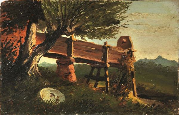 Scuola del sec. XIX  - Asta GIOIELLI, ARREDI, DIPINTI E OGGETTI D'ARTE - Poggio Bracciolini Casa d'Aste