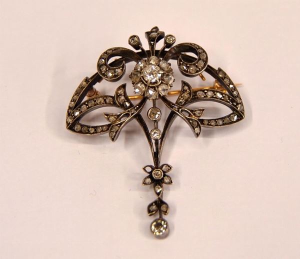 SPILLA IN ORO E ARGENTO