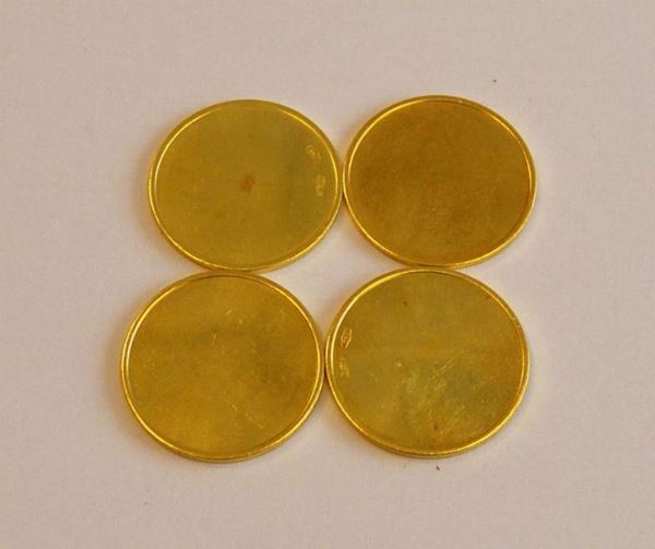 TRENTA&nbsp; GETTONI IN ORO GIALLO