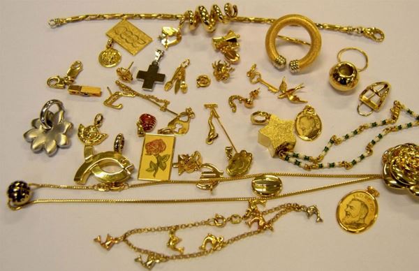 LOTTO DI GRAMMI 134 DI ORO BIANCO E ORO BIANCO