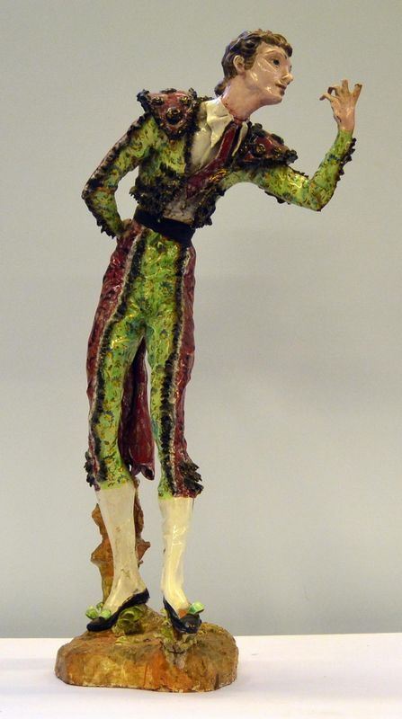 Scultura, sec. XX, in terracotta smaltata,