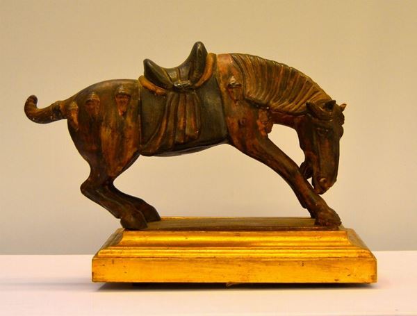 Scultura, sec. XX, in metallo lavorato,