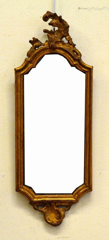 Cornice, sec. XVIII, in legno dorato e intagliato  - Asta MOBILI, DIPINTI, OGGETTI D'ARTE E GIOIELLI - Poggio Bracciolini Casa d'Aste