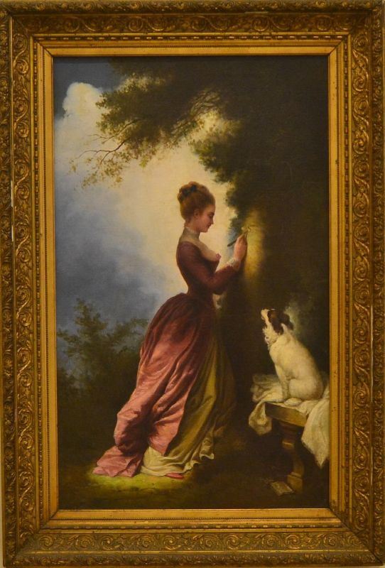 Scuola francese, sec. XIX  - Asta MOBILI, DIPINTI, OGGETTI D'ARTE E GIOIELLI - Poggio Bracciolini Casa d'Aste