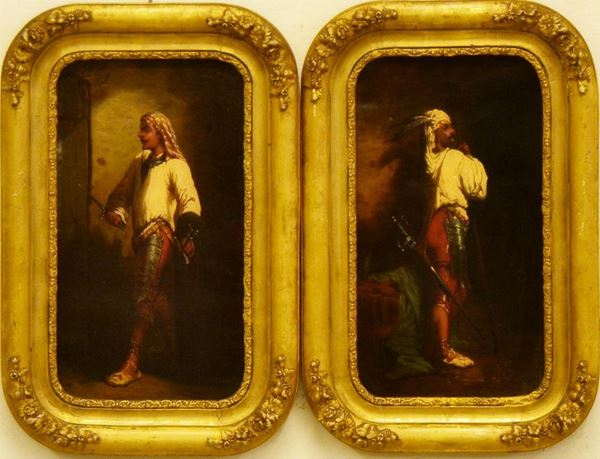 Scuola inglese, sec. XIX  - Asta MOBILI, DIPINTI, OGGETTI D'ARTE E GIOIELLI - Poggio Bracciolini Casa d'Aste