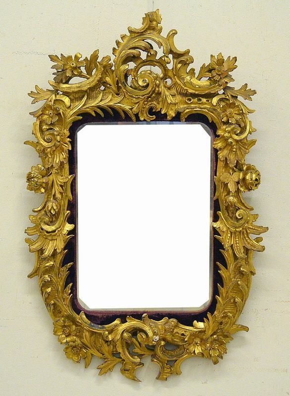 Specchiera, fine sec. XIX, entro cornice in legno  - Asta MOBILI, DIPINTI, OGGETTI D'ARTE E GIOIELLI - Poggio Bracciolini Casa d'Aste