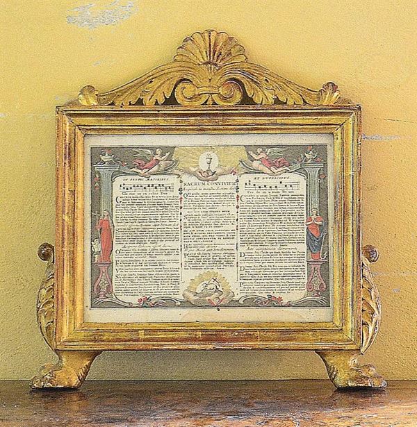Cartagloria, sec. XVIII, in legno