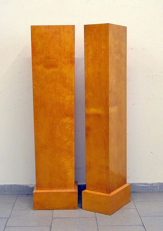 Coppia di colonne portavasi, sec. XX,