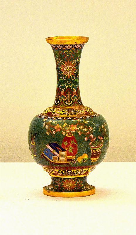 Vaso, arte orientale, sec. XX, in metallo