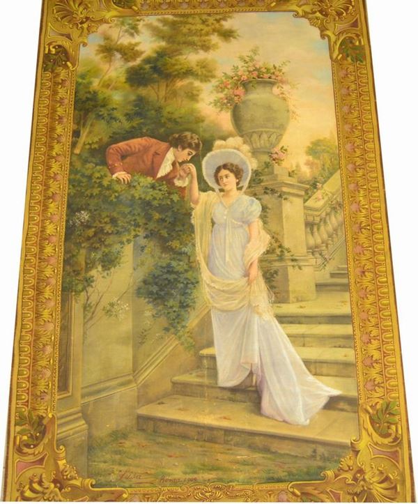 Scuola italiana, inizi sec. XX  - Asta MOBILI, DIPINTI, OGGETTI D'ARTE E GIOIELLI - Poggio Bracciolini Casa d'Aste
