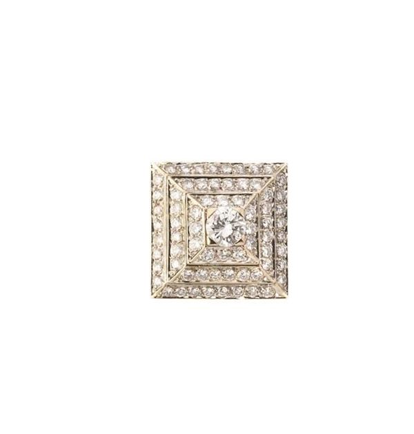 ANELLO IN ORO GIALLO E ORO BIANCO E DIAMANTI