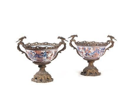 COPPIA DI ALZATE, GIAPPONE, SEC. XIX,