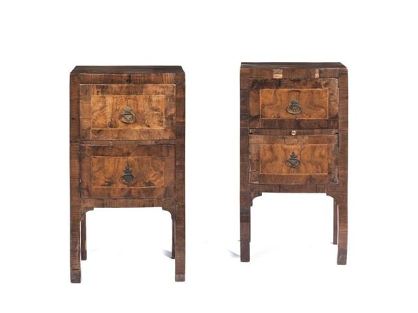 Coppia di comodini, Veneto, sec. XVIII  - Asta interni - Poggio Bracciolini Casa d'Aste