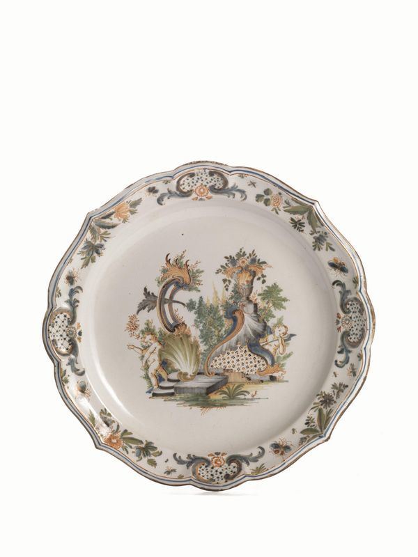 PIATTO, TORINO, MANIFATTURA ROSSETTI, MET&agrave; SECOLO XVIII