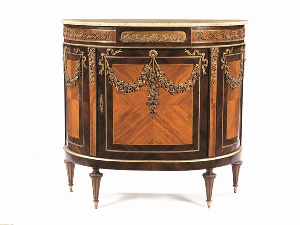 CREDENZA A DEMILUNE, FRANCIA, STILE LUIGI XVI