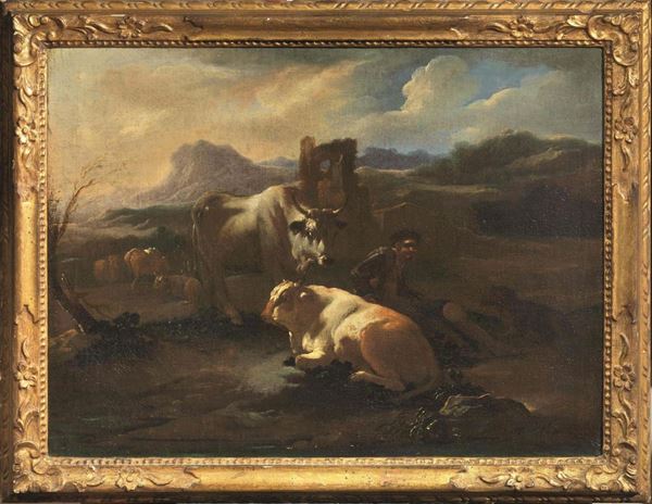 Philipp Peter Roos, detto Rosa da Tivoli  - Asta interni - Poggio Bracciolini Casa d'Aste