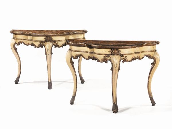 COPPIA DI CONSOLE, TOSCANA, SEC. XVIII