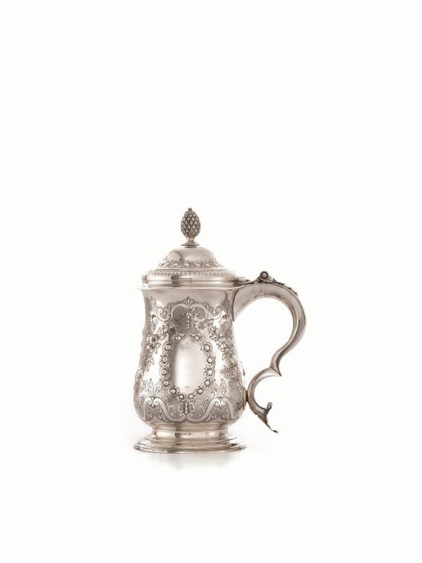 TANKARD, LONDRA, 1757, ARGENTIERE THOMAS WIPHAM&nbsp;&nbsp;&nbsp;&nbsp;&nbsp;&nbsp;&nbsp;&nbsp;&nbsp;&nbsp;&nbsp;&nbsp;&nbsp;&nbsp;&nbsp;&nbsp;&nbsp;&nbsp;&nbsp;&nbsp;&nbsp;&nbsp;&nbsp;&nbsp;&nbsp;&nbsp;&nbsp;