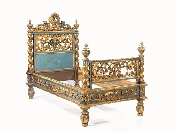 LETTO IN STILE SEICENTESCO, TOSCANA, SECOLO XIX&nbsp;&nbsp;&nbsp;&nbsp;&nbsp;&nbsp;&nbsp;&nbsp;&nbsp;&nbsp;&nbsp;&nbsp;&nbsp;&nbsp;&nbsp;&nbsp;&nbsp;&nbsp;&nbsp;&nbsp;&nbsp;&nbsp;&nbsp;&nbsp;&nbsp;&nbsp;&nbsp;  - Asta interni - Poggio Bracciolini Casa d'Aste